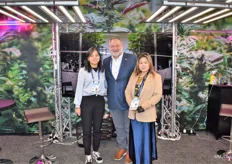 Daisy Xi, Mark Honeycutt and Yen Westholt of AB Lighting, who were back at the show for their second year. “We continue to expand our footprint in the cannabis industry, helping growers find the perfect lighting solution to increase their yields.” 